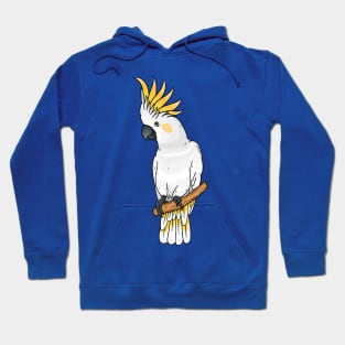 Sulphur-crested cockatoo bird cartoon illustration Hoodie